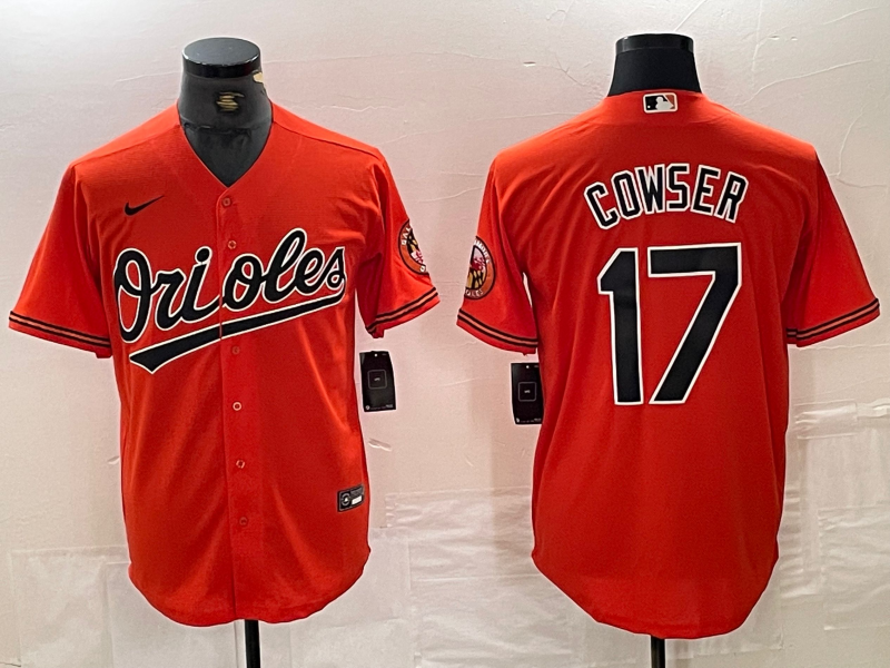 Men's Baltimore Orioles Colton Cowser #17 Orange Jersey